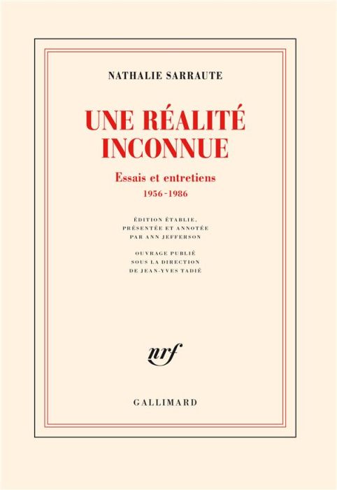 Emprunter Une réalité inconnue. Essais et entretiens 1956-1986 livre