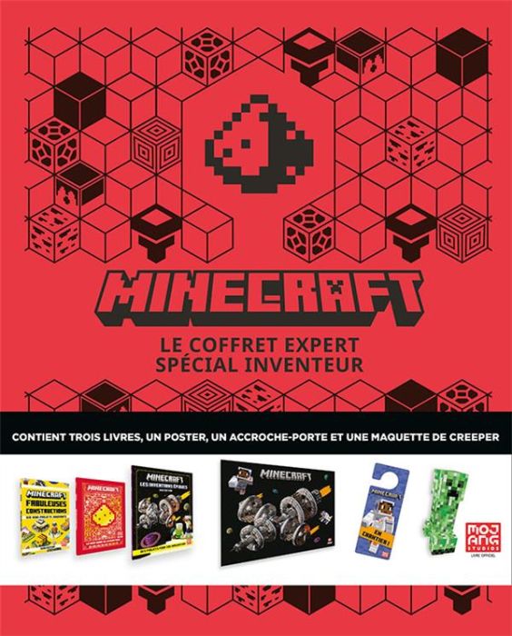 Emprunter Minecraft, Le coffret expert spécial inventeur. Avec 3 livres, 1 poster, 1 accroche-porte et 1 maque livre