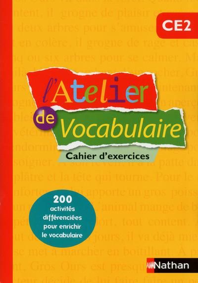 Emprunter L'atelier de vocabulaire CE2. Cahier d'exercices livre