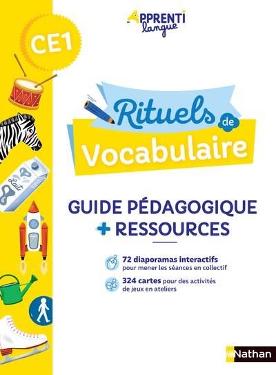 Emprunter Rituels de vocabulaire CE1 Apprentilangue. Guide pédagogique + Ressources livre