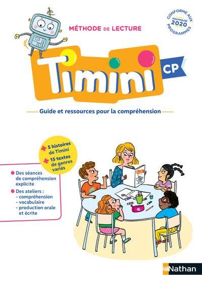 Emprunter Méthode de lecture Timini CP. Guide et ressources pour la compréhension, Edition 2020, avec 1 CD aud livre