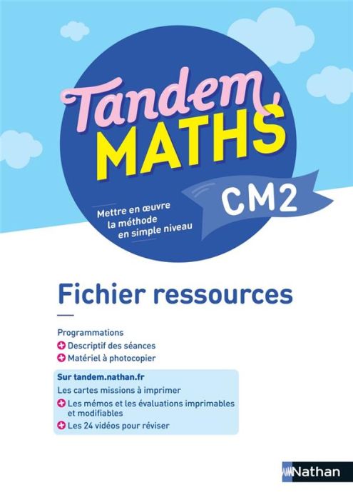 Emprunter Maths CM2 Tandem. Fichier ressources livre