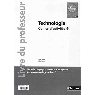 Emprunter Technologie 4e cahier d'activités. Livre du professeur, Edition 2017 livre