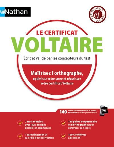 Emprunter Le certificat Voltaire. Ecrit et validé par les concepteurs du test livre