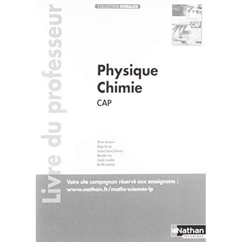 Emprunter Physique-Chimie CAP Spirales. Livre du professeur, Edition 2019 livre