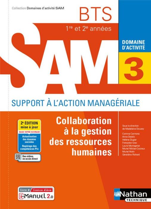 Emprunter Collaboration à la gestion des Ressources Humaines Domaine d'activité 3 BTS 1re et 2e année SAM livre