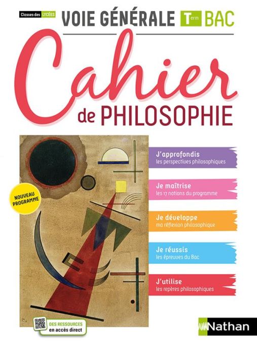 Emprunter Cahier de philosophie Classes des lycées Voie générale Tle Bac. Edition 2021 livre