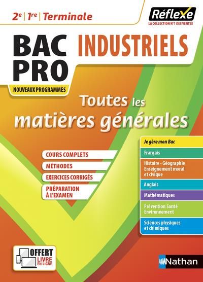 Emprunter Toutes les matières générales Bac Pro Industriels 2e, 1re, Tle. Edition 2021 livre