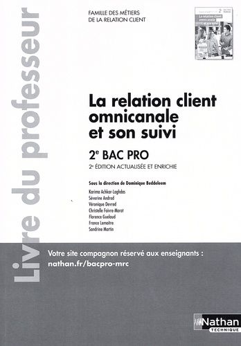 Emprunter La relation client omnicanale et son suivi 2de Bac Pro. Livre du professeur, 2e édition actualisée livre