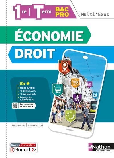 Emprunter Economie-Droit 1re/Tle Bac Pro Multi'Exos. Livre + Licence élève, Edition 2022 livre