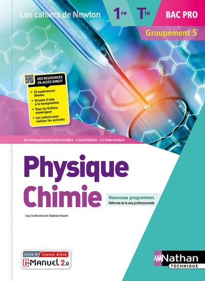 Emprunter Physique Chimie 1re/Tle Bac Pro Groupements 5 Les cahiers de Newton. Edition 2022 livre