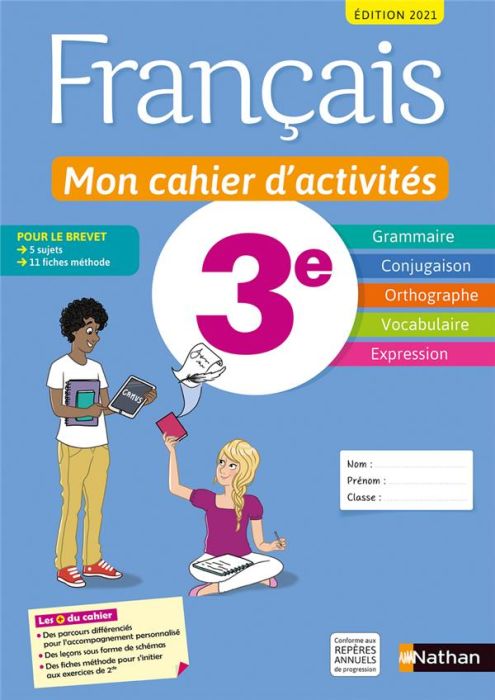 Emprunter Français 3e Mon cahier d'activités. Livre de l'élève, Edition 2021 livre