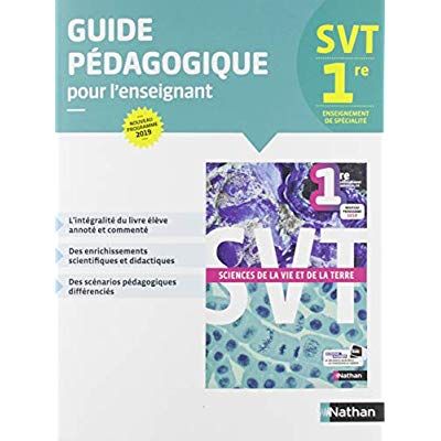 Emprunter SVT 1re Enseignement de spécialité. Guide pédagogique pour l'enseignant, Edition 2019 livre