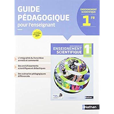 Emprunter Enseignement scientifique 1re. Guide pédagogique pour l'enseignant, Edition 2019 livre