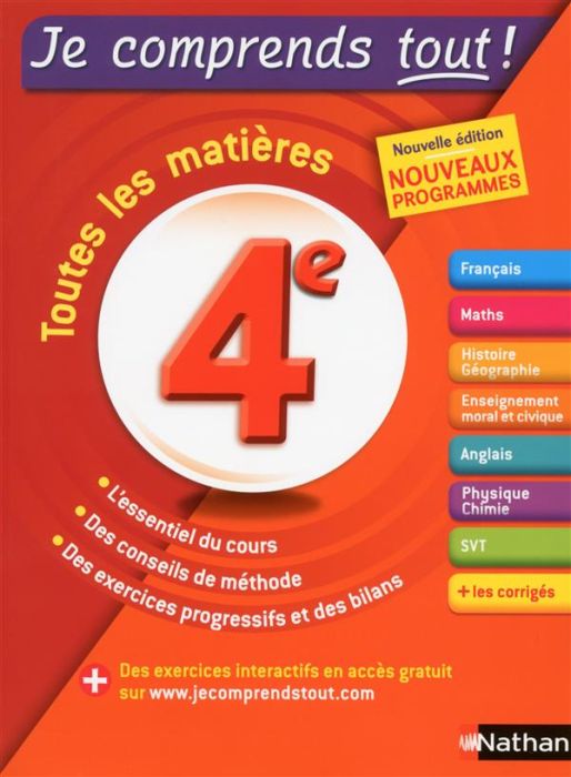 Emprunter Toutes les matières 4e. Edition 2016 livre