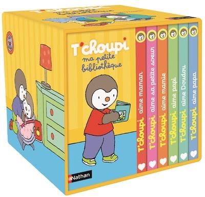 Emprunter Ma petite bibliothèque T'choupi. Contient 6 livres : T'choupi aime maman %3B T'choupi aime papa %3B T'ch livre