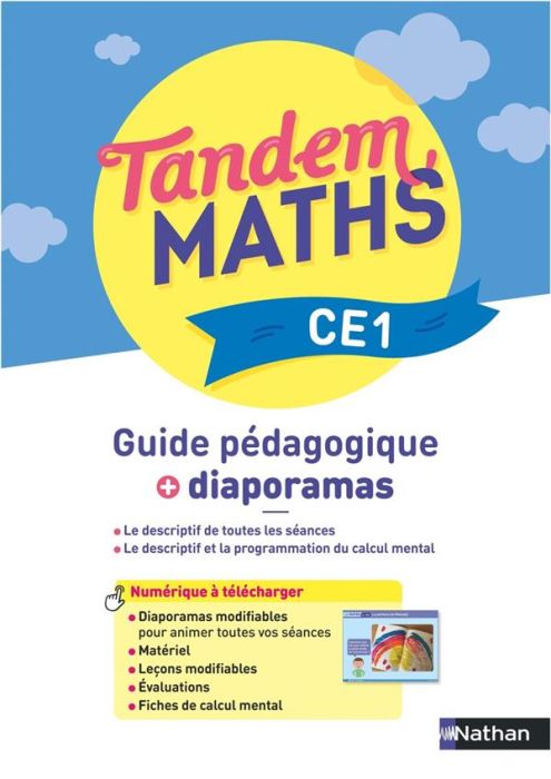 Emprunter Maths CE1 Tandem. Guide pédagogique + Diaporamas, Edition 2023 livre