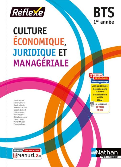 Emprunter Culture économique, juridique et managériale BTS 1re année. Livre + licence élève, 3e édition livre