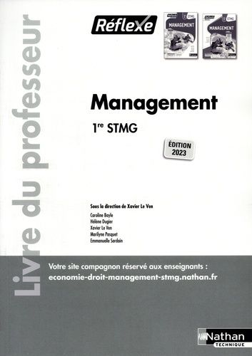 Emprunter Management 1re STMG. Livre du professeur, Edition 2023 livre