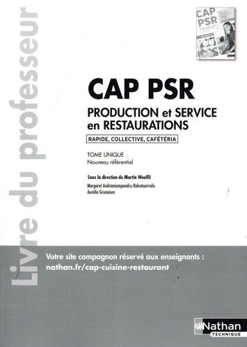 Emprunter CAP Production et service en restaurations (rapide, collective, cafétéria). Livre du professeur, Edi livre