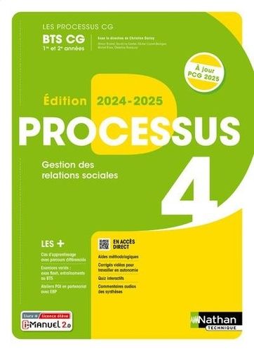 Emprunter Processus 4 Gestion des relations sociales BTS CG 1e et 2e années. Manuel + Licence, Edition 2024-20 livre