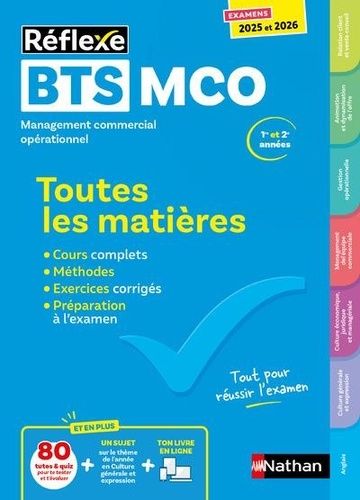 Emprunter Management commercial opérationnel BTS MCO 1 et 2 Toutes les matières. Edition 2025-2026 livre