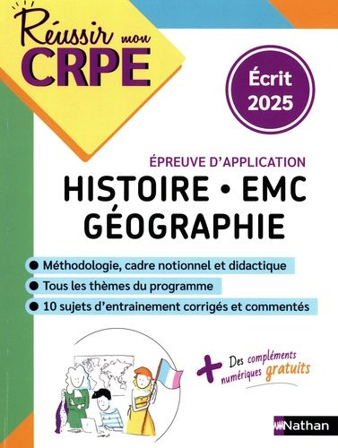 Emprunter Histoire Géographie EMC. Epreuve d'application, Edition 2025 livre