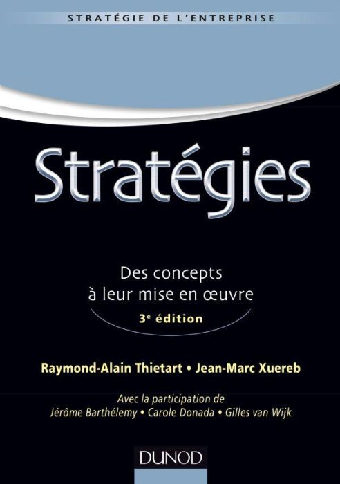 Emprunter Stratégies. Des concepts à leur mise en oeuvre, 3e édition livre