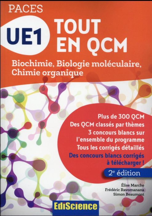 Emprunter UE1 Tout en QCM - PACES. Biochimie, biologie moléculaire, chimie organique, 2e édition livre