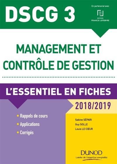 Emprunter DSCG 3 Management et contrôle de gestion. L'essentiel en fiches, 3e édition livre