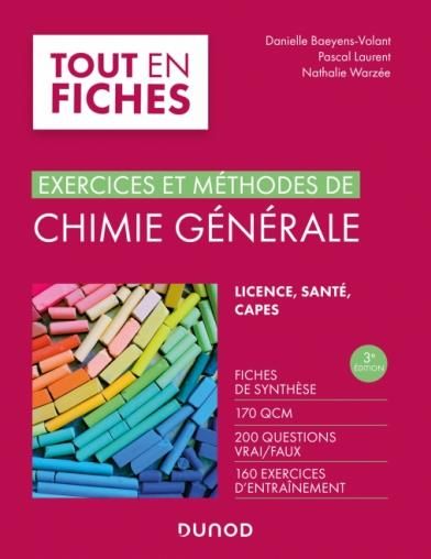 Emprunter Chimie générale. Exercices et méthodes, 3e édition livre