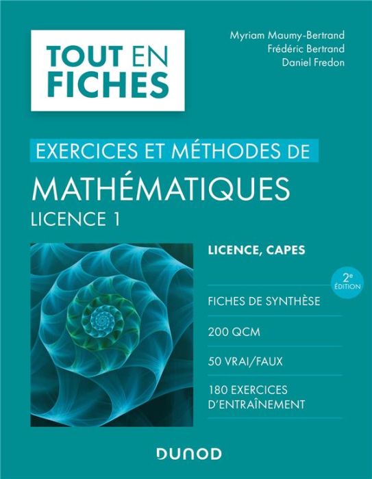 Emprunter Mathématiques licence 1. Exercices et méthodes, 2e édition livre