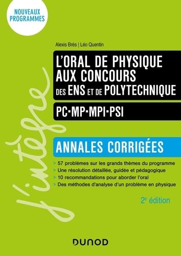 Emprunter L'oral de physique aux concours des ENS et de Polytechnique livre