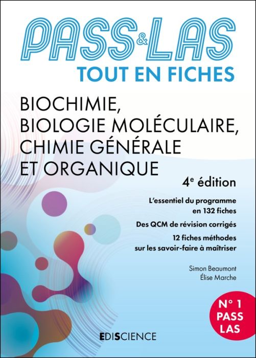 Emprunter Biochimie, Biologie moléculaire, Chimie générale et organique. PASS & LAS Tout-en-fiches, 4e édition livre