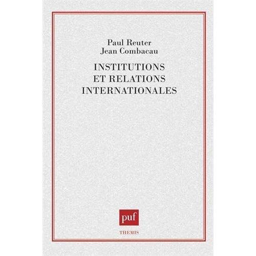 Emprunter Institutions et relations internationales livre