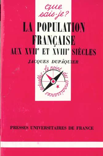 Emprunter La population française aux XVIIème et XVIIIème siècles livre