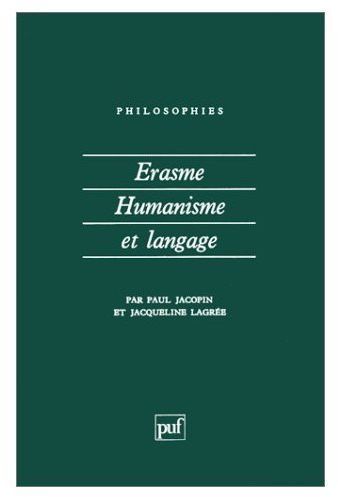 Emprunter Erasme, humanisme et langage livre