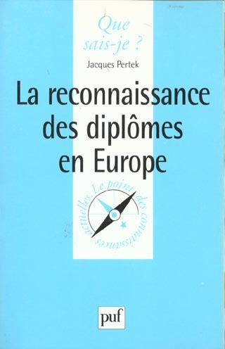 Emprunter La reconnaissance des diplômes en Europe livre