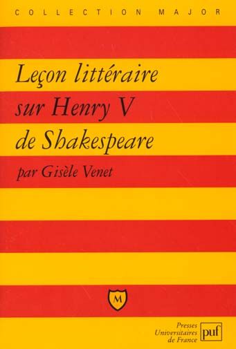 Emprunter Leçon littéraire sur Henry V de Shakespeare livre