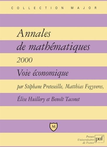 Emprunter Annales de mathématiques 2000. Voie économique livre