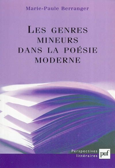 Emprunter Les Genres mineurs dans la poésie moderne livre