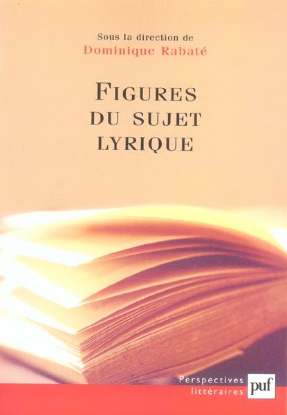 Emprunter Figures du sujet lyrique livre