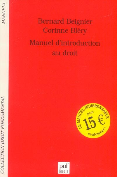 Emprunter Manuel d'introduction au droit. Première année de licence - Premier semestre livre