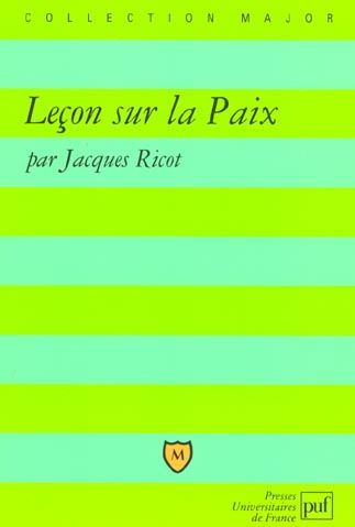 Emprunter Leçon sur la Paix livre