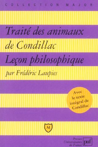 Emprunter Traité des animaux de Condillac. Leçon philosophique livre