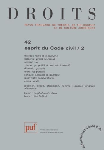 Emprunter Droits N° 42/2005 : Esprit du Code civil. Tome 2 livre