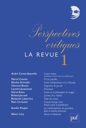 Emprunter Perspectives critiques, La Revue N° 1 livre