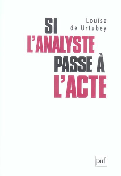 Emprunter Si l'analyste passe à l'acte livre