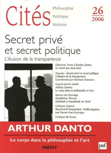 Emprunter Cités N° 26, 2006 : Secret privé et secret politique. L'illusion de la transparence livre