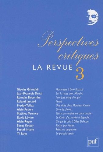 Emprunter Perspectives critiques, La Revue N° 3 livre